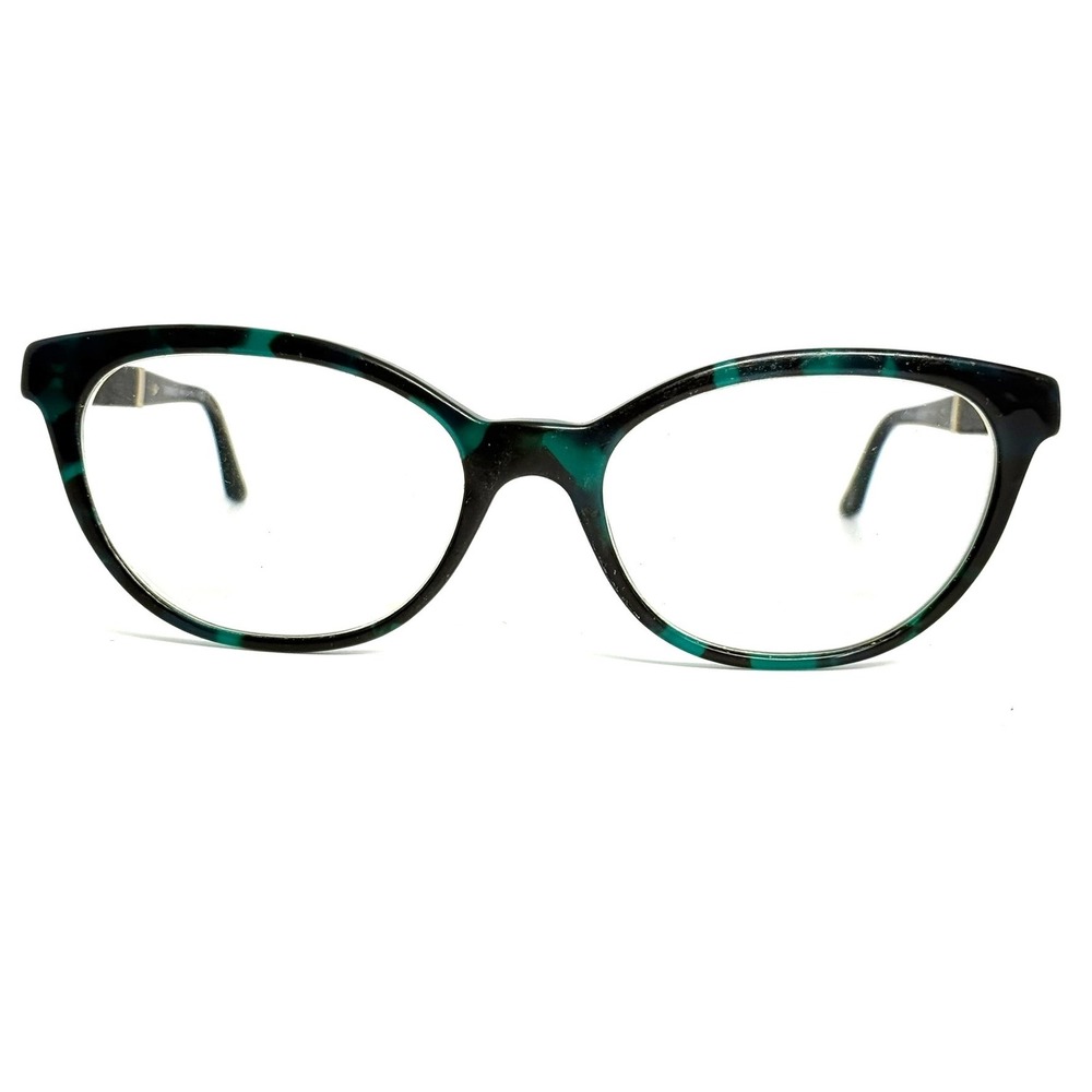 Versace MOD 3219-Q Green Tortoise Cat Eye Eyeglasses Gold Medusa Head 54-17-140
